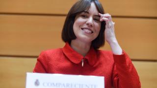 La ministra de Ciencia, Innovación y Universidades, Diana Morant, comparece ante la Comisión de Ciencia, Innovación y Universidades, en el Senado, a 31 de marzo de 2025.