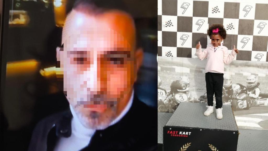 Jesús J. G., conocido como Suso, junto a una foto pixelada de la difunta Nadia.