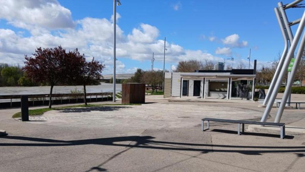 La zona donde anteriormente se ubicaba el parque infantil, en Zaragoza.