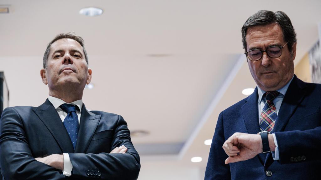 Gerardo Cuerva, presidente de Cepyme, y Antonio Garamendi, presidente de CEOE.