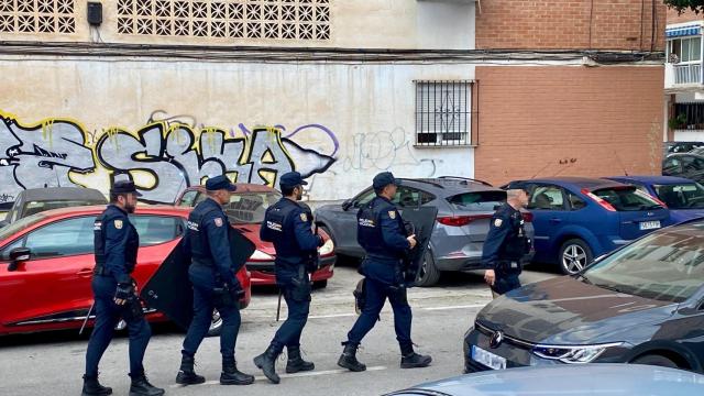 Fotografía del tiroteo en la calle Gaucín, en Málaga