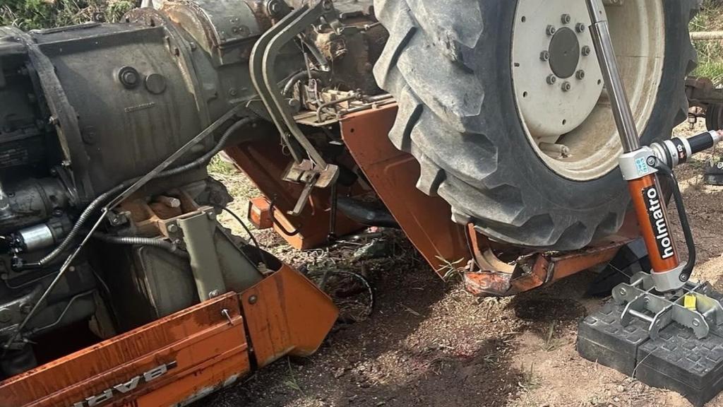Imagen del tractor siniestrado.