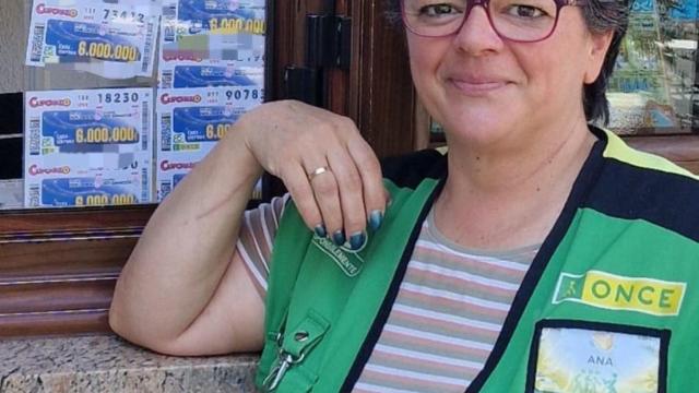 La vendedora de la ONCE Ana Isabel Fernández Serrano