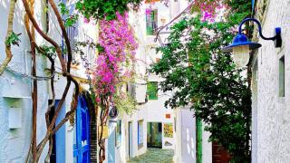 Pueblo en primavera.