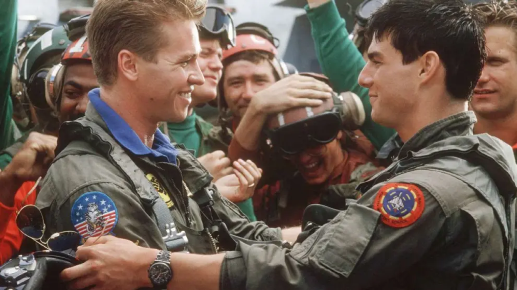 Val Kilmer y Tom Cruise en 'Top Gun'.