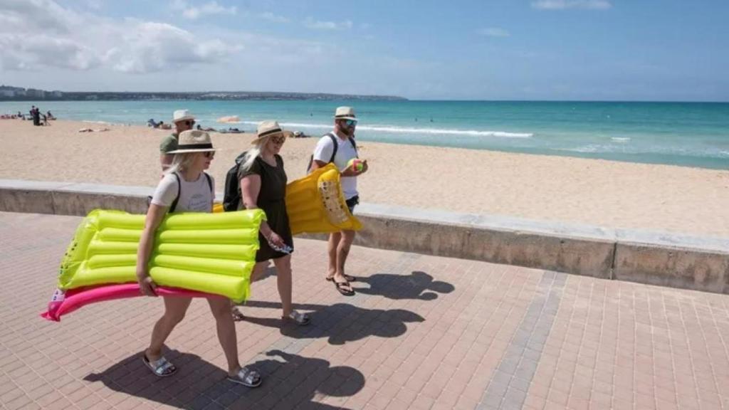 Turistas alemanes en Mallorca.