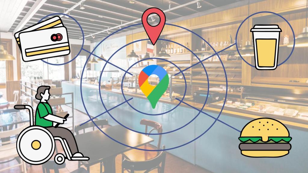 Iconos de servicios en Google Maps