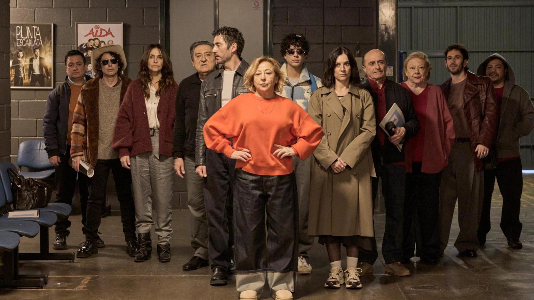 Imagen del rodaje de 'Aída y vuelta'.