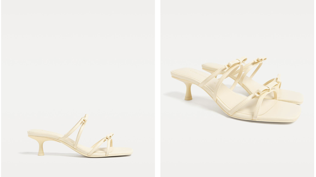 Sandalias de tacón lazo.