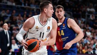 Mario Hezonja y Willy Hernangomez, en uno de los Clásicos de esta temporada en Euroliga
