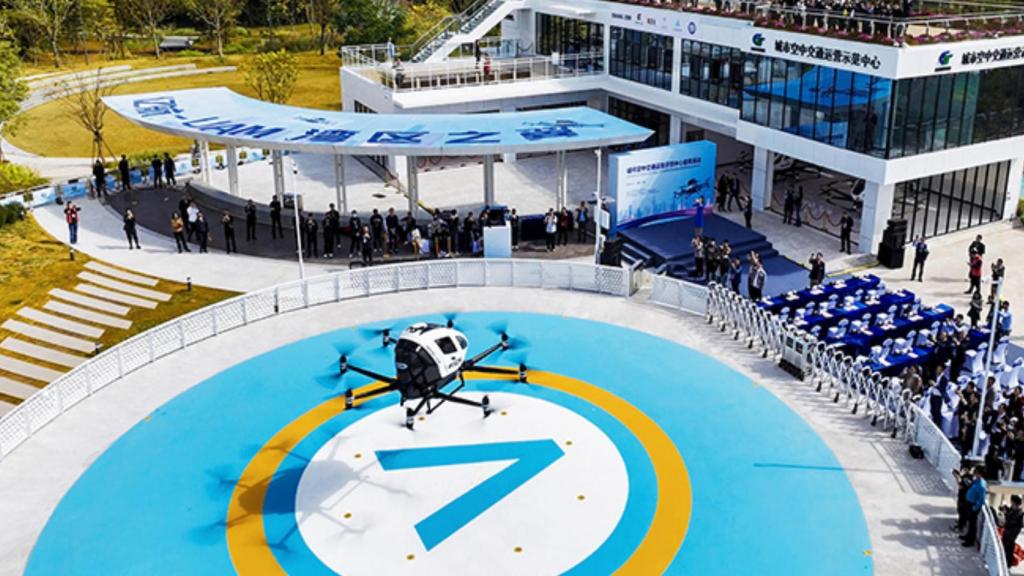 El taxi volador de EHang.