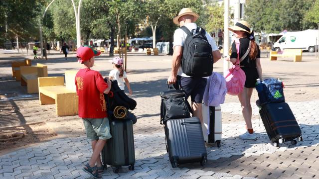 Imagen de archivo de turistas en Sevilla.