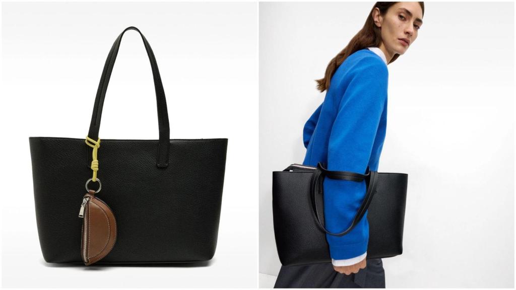 Bolso shopper con textura de Parfois. Ref: 227892_BKL