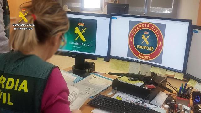 Imagen del equipo de la Guardia Civil de Burgos especializado en ciber delincuencia