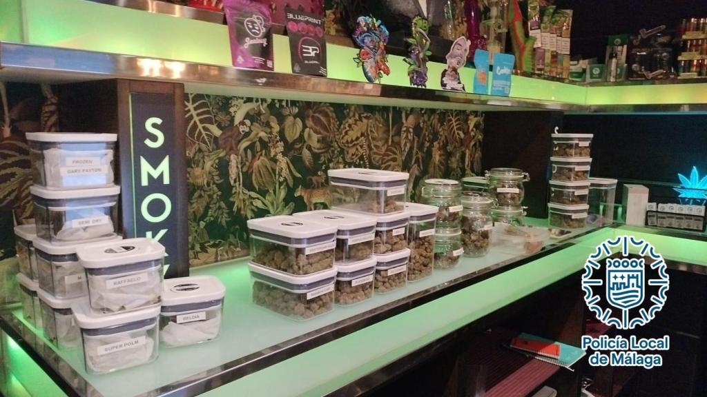 Droga incautada en la operación por la Policía Local de Málaga.