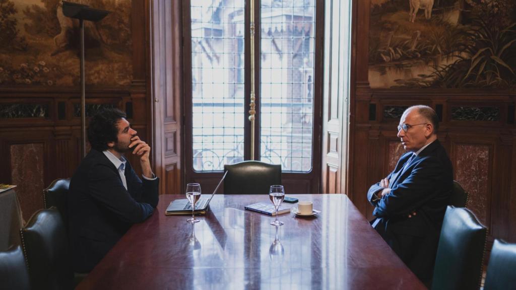 Un momento de la entrevista.