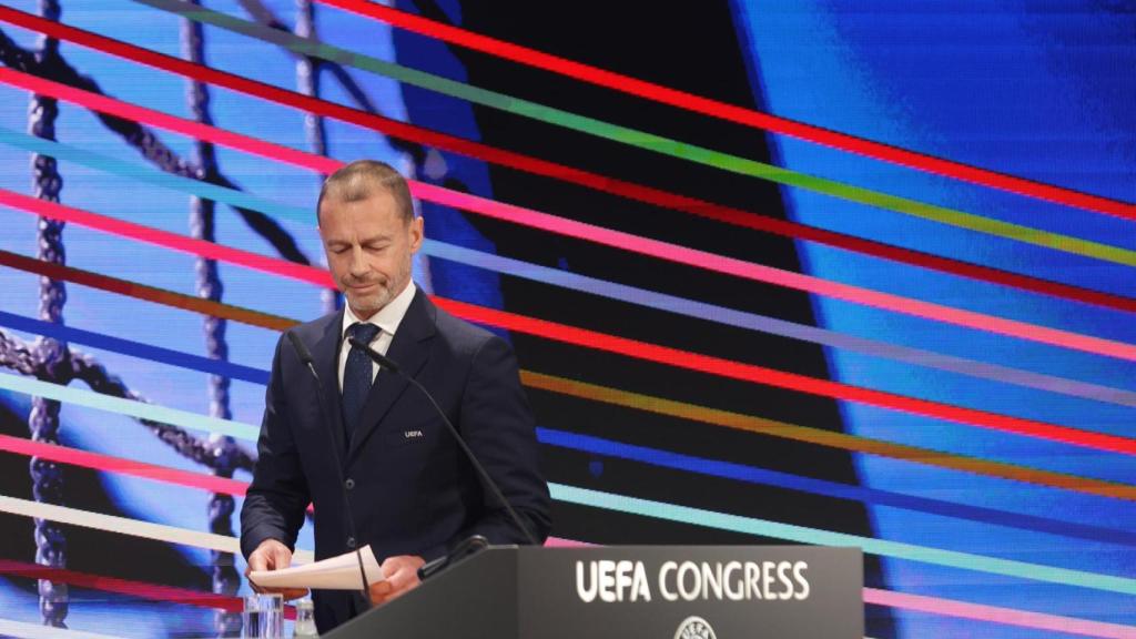 Aleksander Ceferin, en el 49º Consejo Ordinario de UEFA