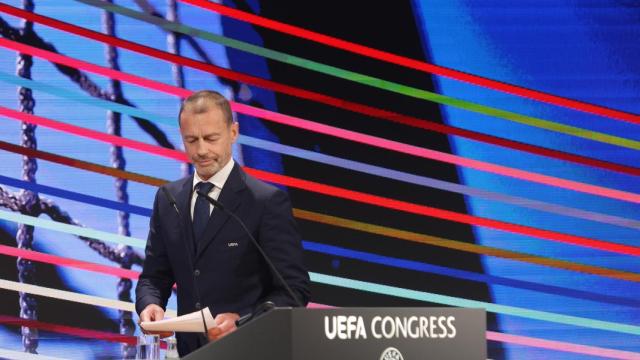 Aleksander Ceferin, en el 49º Consejo Ordinario de UEFA