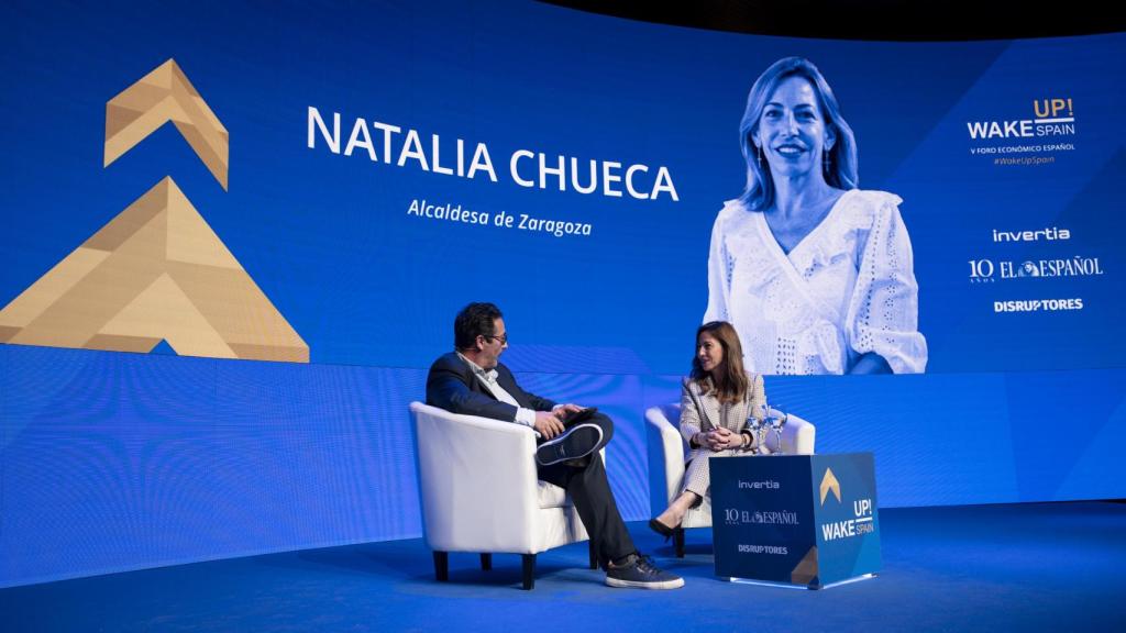 La alcaldesa de Zaragoza, en el evento.