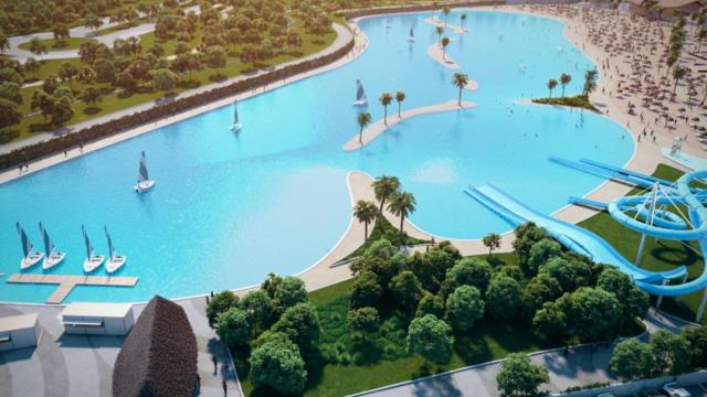 Recreación aérea del proyecto 'Alovera Beach'.