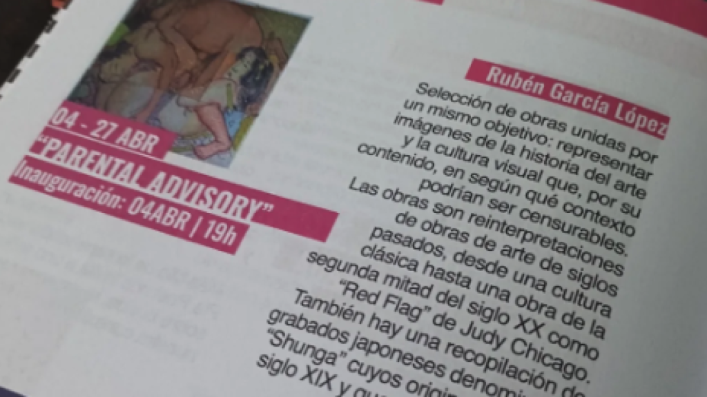 Imagen del folleto informativo en el que se observa el tipo de obras.