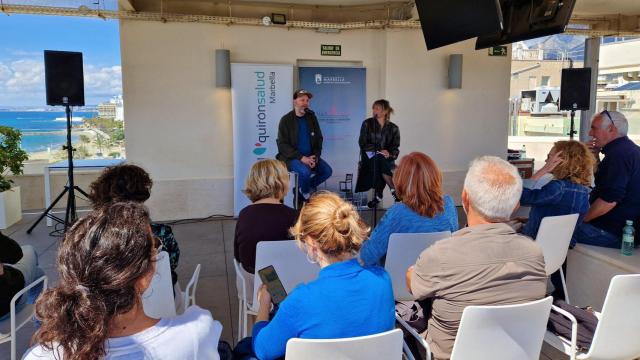 Un momento de la charla.