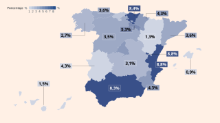 Mapa de exportaciones que hacen las CCAA a EEUU.