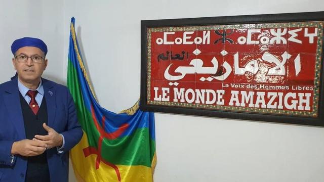 Rachid Raha Mimoun, presidente de la Asamblea Mundial Amazighe (AMA) que representa al pueblo bereber de Marruecos.