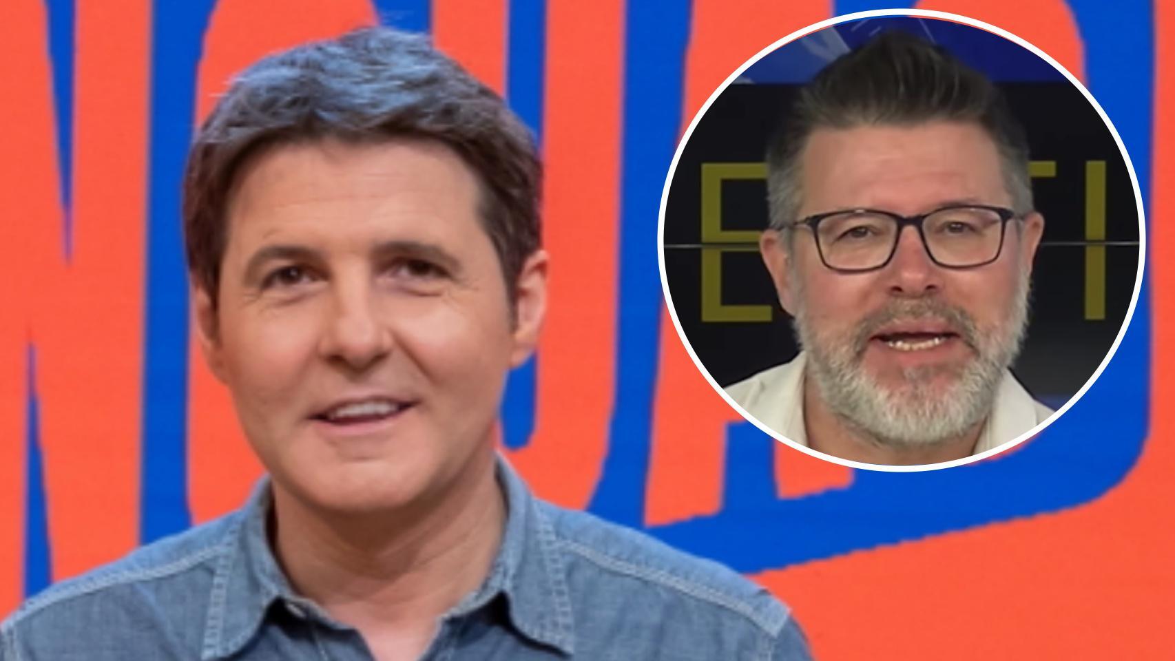 Jesús Cintora y Hector de Miguel 'Quequé' en un fotomontaje de BLUPER.