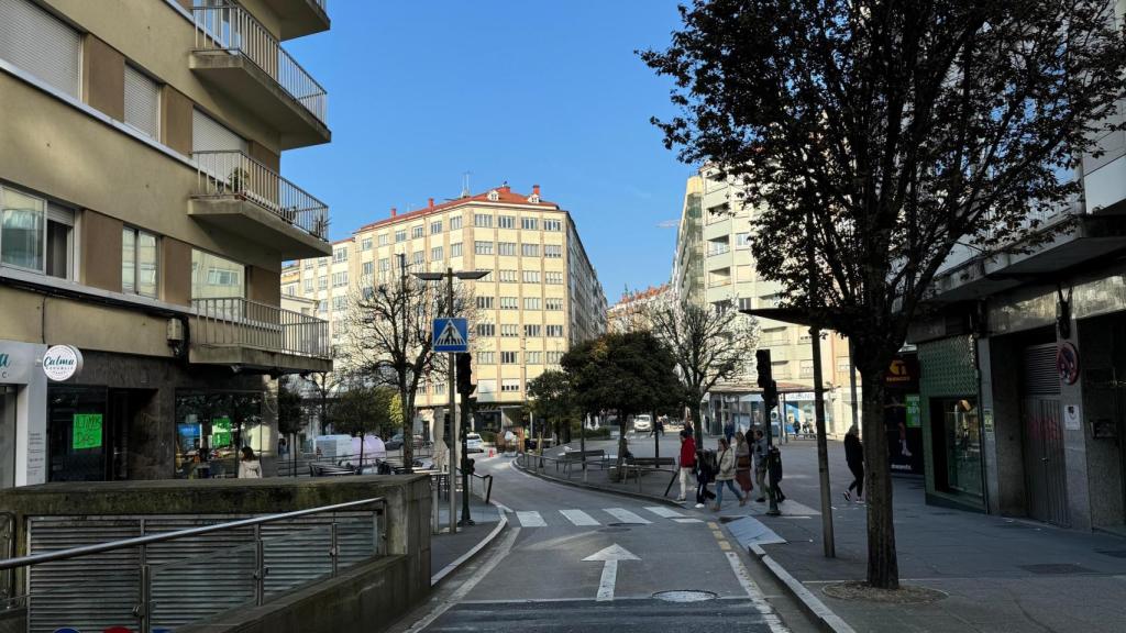 Praza Roxa de Santiago.