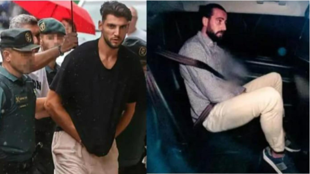 Rafa Mir y Pablo Jara, el pasado 5 de septiembre, a su llegada a los juzgados de Llíria, custodiados por la Guardia Civil.