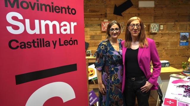 Las coordinadoras autonómicas de Sumar en Castilla y León,  Charo Fernández y Marina Echebarría