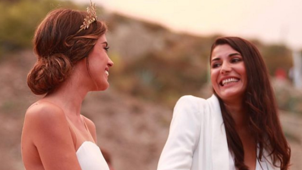 Dulceida y Alba Paul el día de su primera boda.