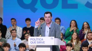 Juanma Moreno, en un acto del pasado fin de semana en Sevilla.