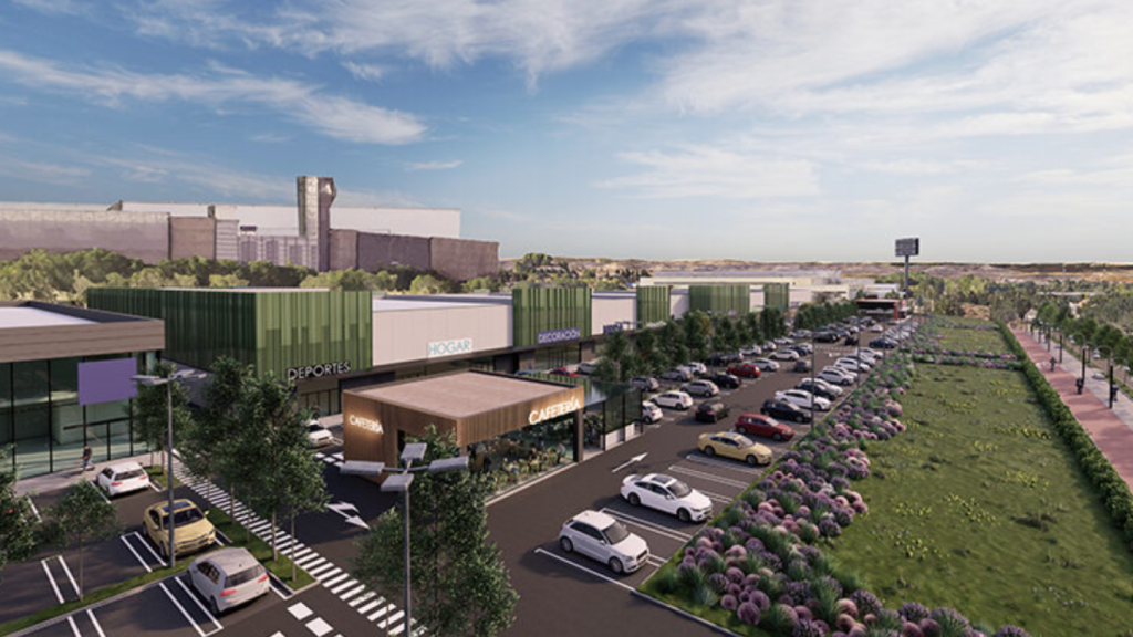 Render del nuevo parque comercial de Aranjuez de Alerce Iberian Properties.