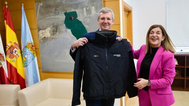 Imagen de la reunión entre Rueda y Buruaga.