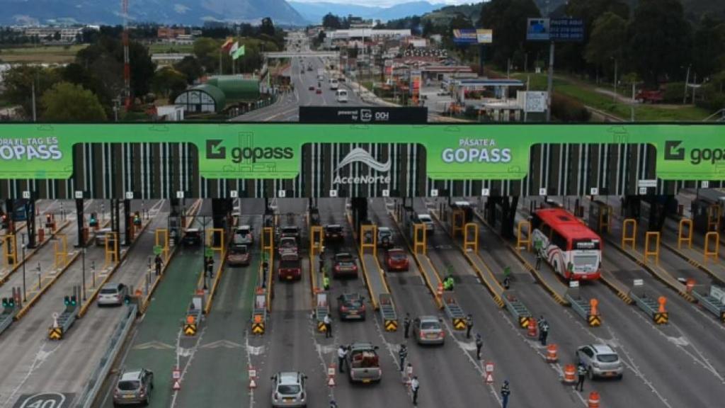 Un peaje de Gopass en Colombia.