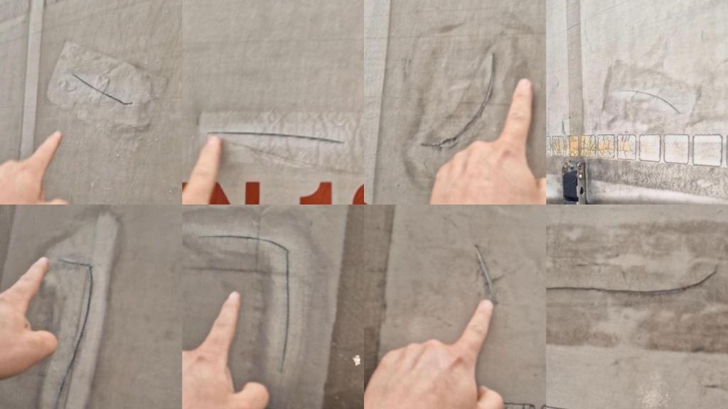 El camión de Rubén ya tiene ocho cortes de intentos de robo.