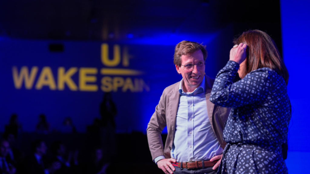 El alcalde de Madrid, José Luis Martínez Almeida durante las jornadas del Wake up, Spain! 2025.