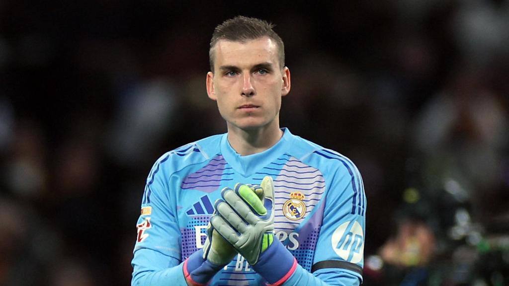 Lunin, con el Real Madrid