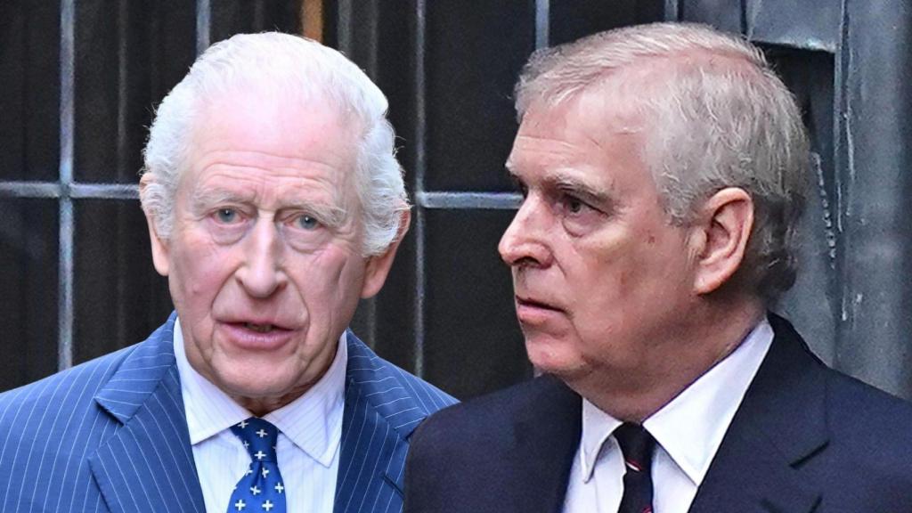 El príncipe Andrés, en un funeral por Constantino de Grecia en el castillo de Windsor, en febrero de 2024.