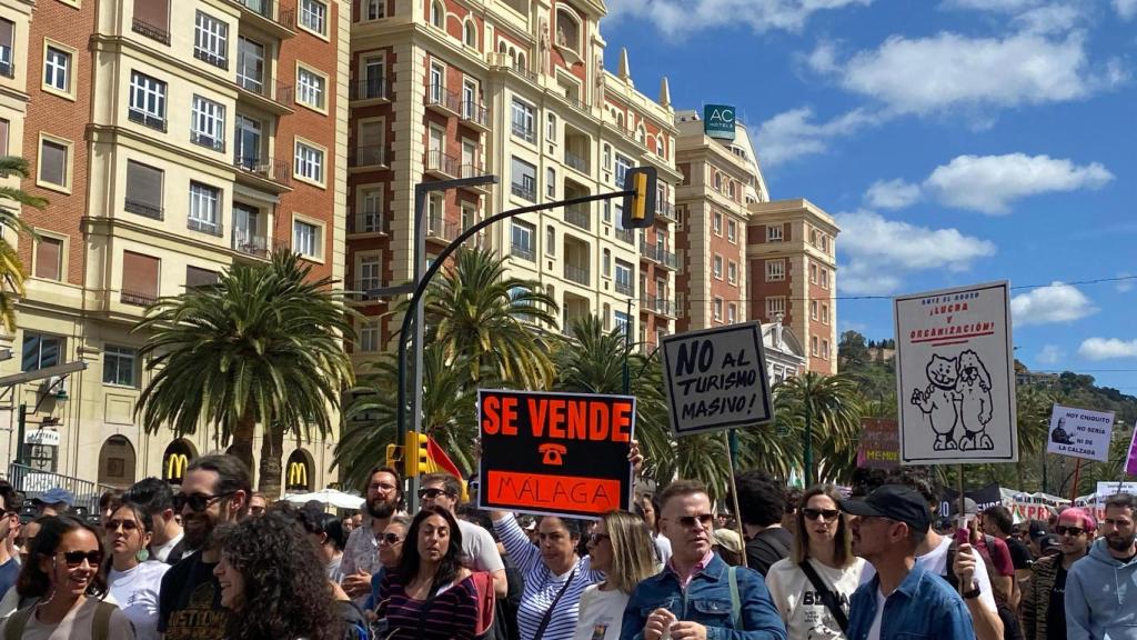 Manifestación por la vivienda en Málaga.