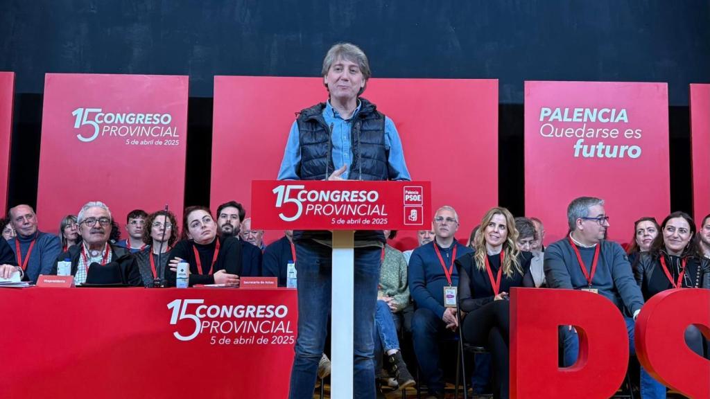 Carlos Martínez, en el 15 Congreso del PSOE de Palencia