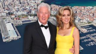 Richard Gere y Alejandra Silva han estado en el puerto de A Coruña.