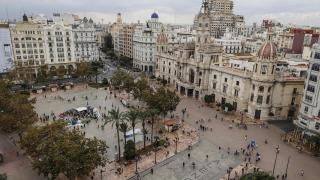 Foto de archivo de la acampada por la vivienda en Valencia. Rober Solsona / Europa Press