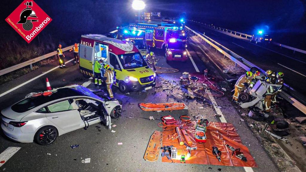 Un siniestro en el que intervino el Consorcio Provincial de Bomberos de Alicante.