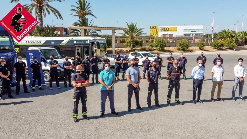 Equipo del Consorcio Provincial de Bomberos de Alicante.