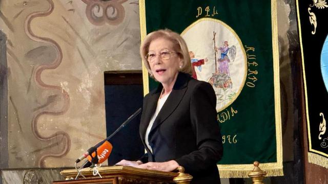 Carmen Rodríguez Martín en la inauguración de la Semana Santa