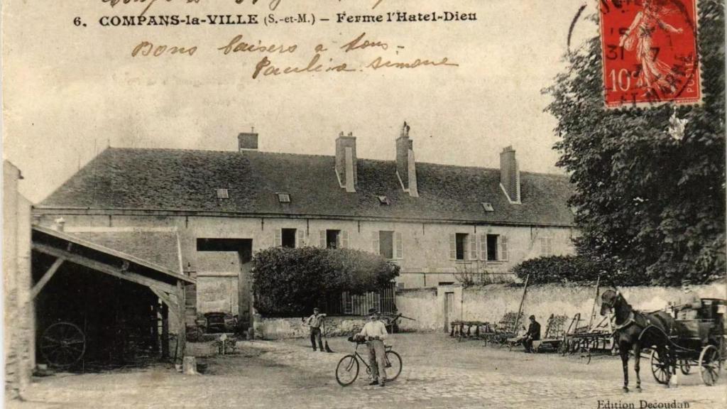 El antiguo Hotel de Dieu, en Compans (Francia), que ya no existe, por el que el Gobierno ha indemnizado al PNV.