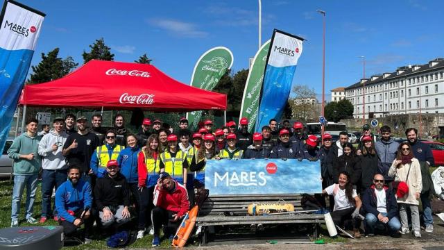 Los participantes de la iniciativa ayer en A Coruña